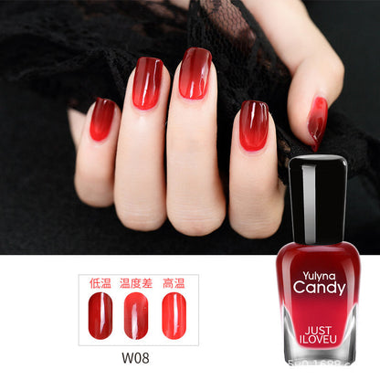 2024 new temperature-changing nail polish, no baking, quick drying, long-lasting, non-peelable, non-fading, multi-color nail polish, direct sales from manufacturers