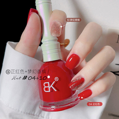 bk autumn and winter new nail polish free baking quick drying water-based non-peelable nude jelly children's nail polish nail polish wholesale