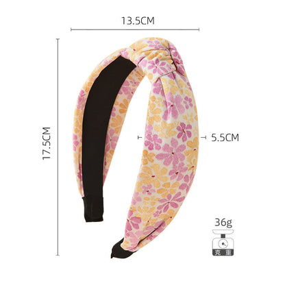 Small daisy French headband female European and American pastoral ethnic style hairpin head buckle small flower retro simple headband hair bundle