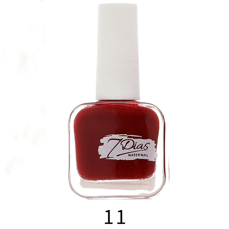 bk new 22 color ice transparent seven days water-based nail polish no baking long-lasting can not be peeled and pulled healthy no odor wholesale 