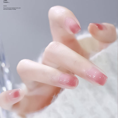 KaSi ice transparent nude nail polish 2024 new summer popular jade jelly transparent pink nail art