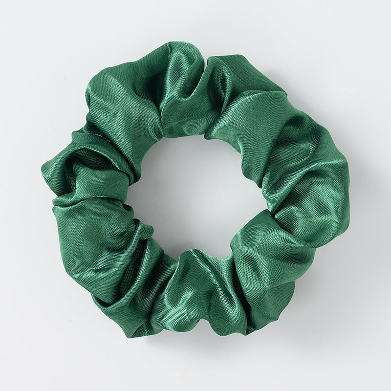 2022 new solid color satin hair ring pig intestines go out black all-match hair accessories headband hair ring wholesale stall