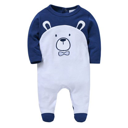 Autumn baby clothes, cartoon baby romper, long-sleeved casual baby jumpsuit, cross-border manufacturers