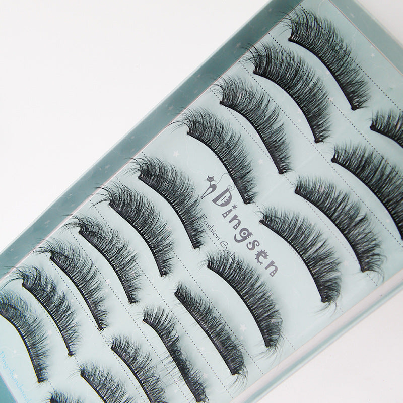 DINGSEN false eyelashes factory 10 pairs of 3D three-dimensional multi-layer eyelashes natural thick curled eyelashes