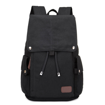 Wicoteri Backpack Men's and Women's Korean Style Trendy Middle School Canvas Schoolbag Leisure Bag Computer Backpack Travel Bag