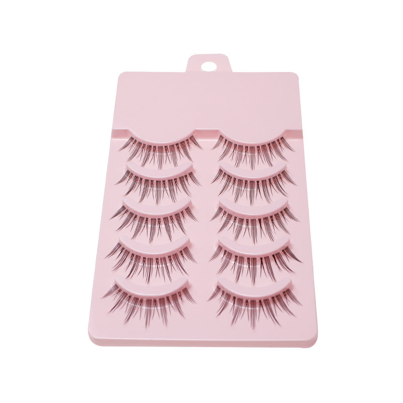 Dingsen 5 pairs of little devil natural fish line stem false eyelashes with transparent stem one-piece eyelashes LK01