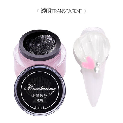 Nail art solid carving glue 3D three-dimensional mud soft glue carving model nail art PVC pinching glue solid gel