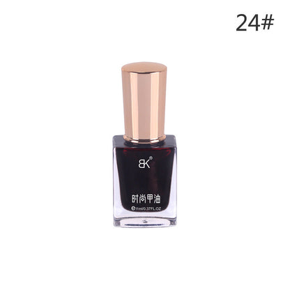 bk summer new style net red 36 colors fashion oily nail polish can not be peeled off without baking long-lasting not easy to fall off white wholesale