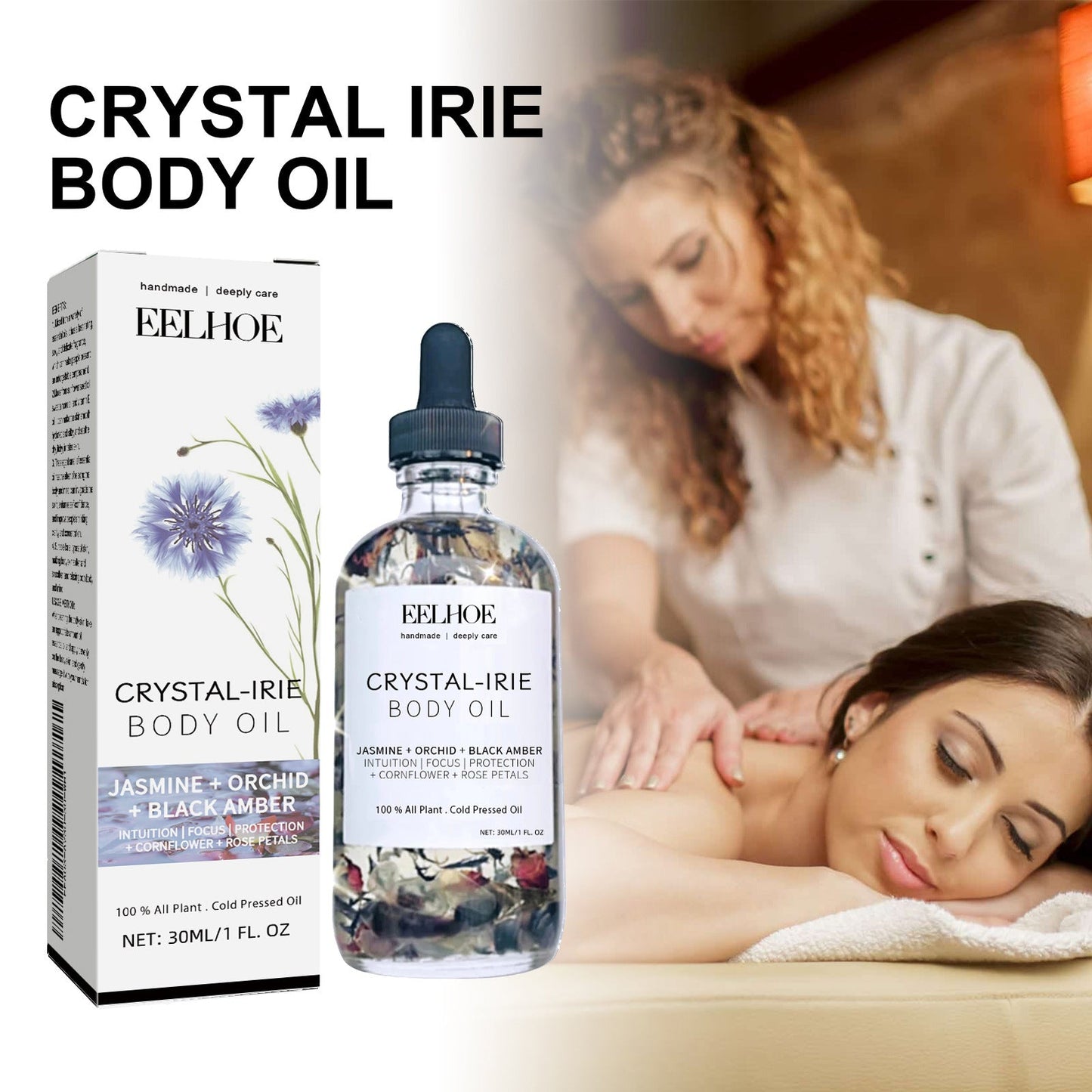 EELHOE body massage oil relieves dry skin, moisturizes and tightens body skin massage care oil 