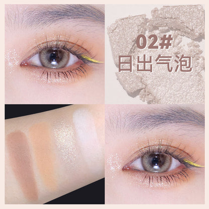 NOVO5906 four-color eyeshadow palette, high-end, shimmering, waterproof, sweat-proof, affordable, compact and convenient for students 