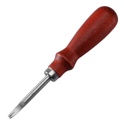 Beech handle leather trimming knife edge trimmer handmade DIY leather goods leather carving leather art shovel edge manual rounding tool