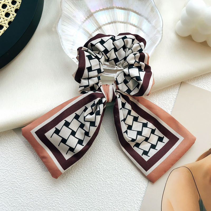 Super fairy French ribbon large intestine ring hair ring headdress 2021 new fashion ribbon headband butterfly hair accessories for women