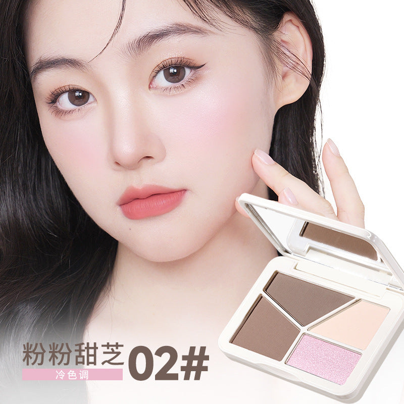 NOVO Ambilight Four-color Contouring Palette Nose Shadow Highlight Contouring Three-dimensional Matte All-in-one Palette Long-lasting Mashed Potatoes