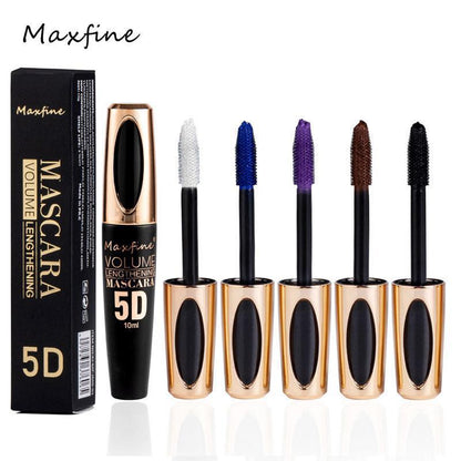 Cross-border makeup MAXFINE 5D mascara set wholesale waterproof and sweat-proof non-smudged lengthening primer in multiple colors