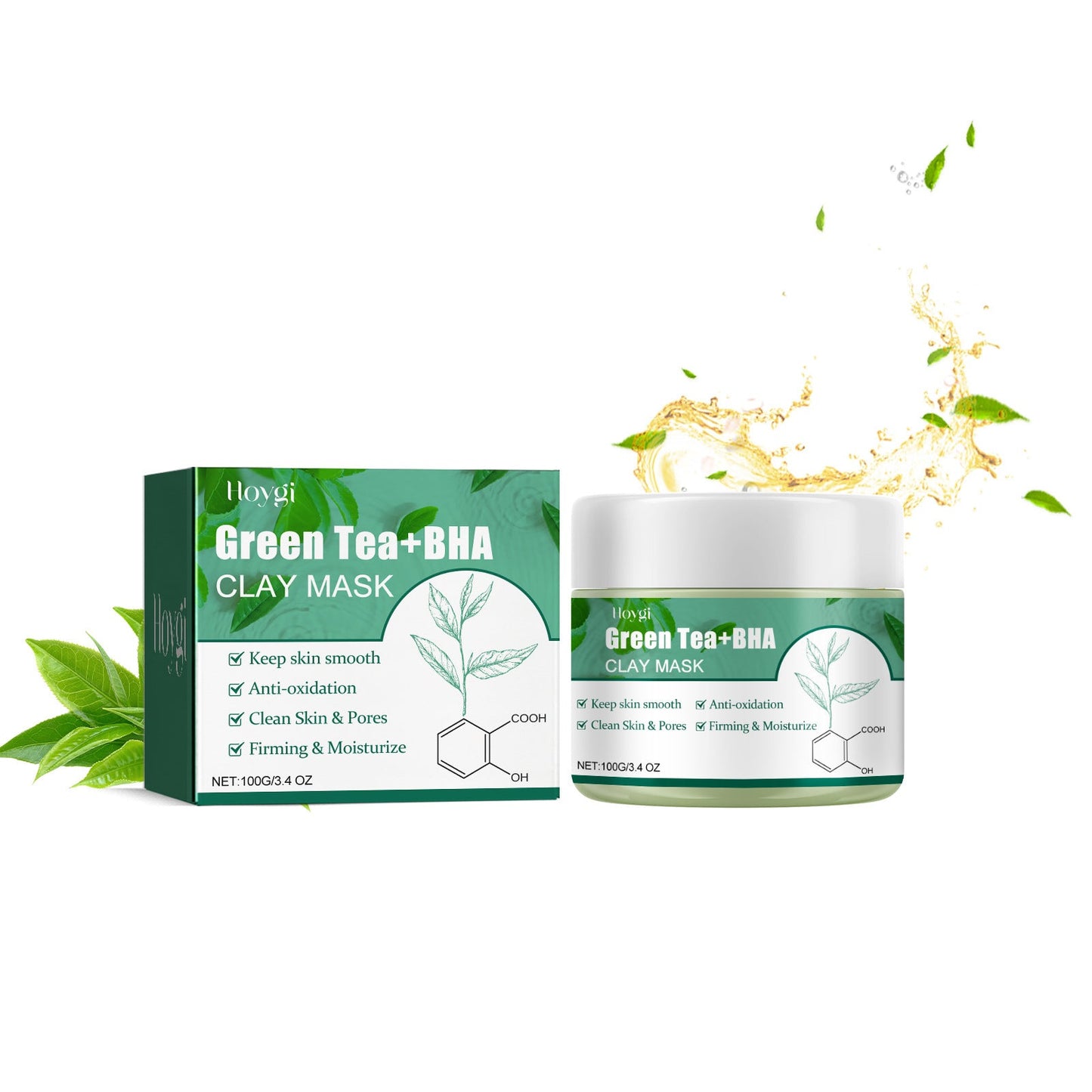 Hoygi Green Tea Moisturizing Series លាងសម្អាតមុខបានជ្រៅ ធ្វើអោយស្បែកមុខ ស ភ្លឺថ្លា ផ្តល់សំណើម ប្រឆាំងភាពជ្រីវជ្រួញ Essence 