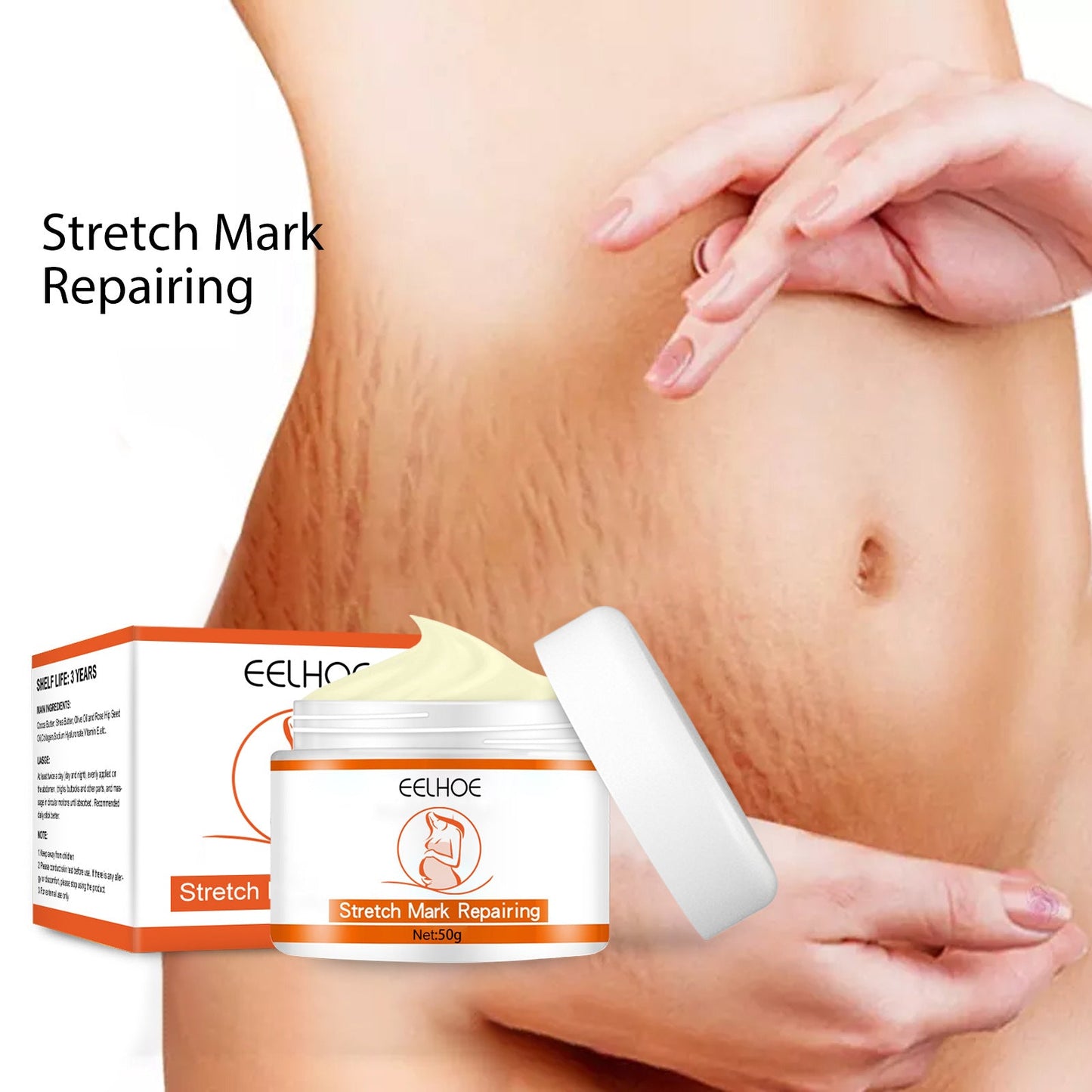 Stretch mark repair cream for pregnant women, firming and loosening, postpartum care, skin care, growth lines, improvement and fading lines, skin cream 