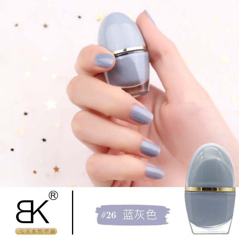 bk cute internet celebrity small easter egg 35 colors whitening 7 days water-based nail polish no baking long-lasting can not be peeled off wholesale 