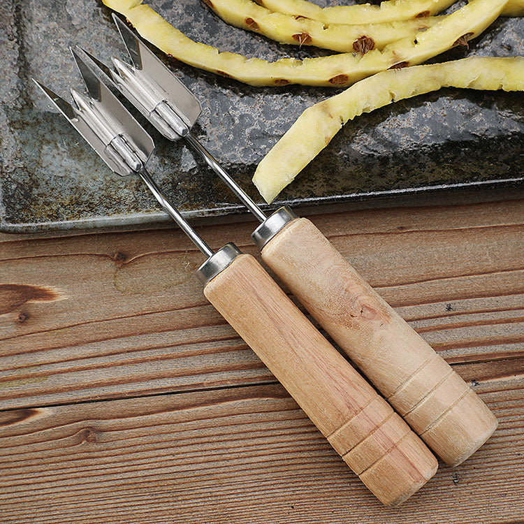 Stainless steel pineapple knife peeler peeled pineapple shovel eye remover pineapple fork pineapple v-shaped eye digging tool