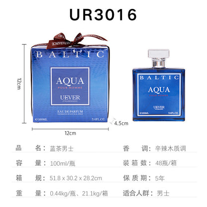 UEVER foreign trade brand blue tea elegant men's perfume for cross-border cologne wholesale lasting sports 