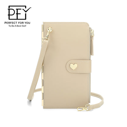 Perfect For You New Women's Multi-Card Coin Purse Multi-Function Large Capacity Crossbody Zipper Card Bag 