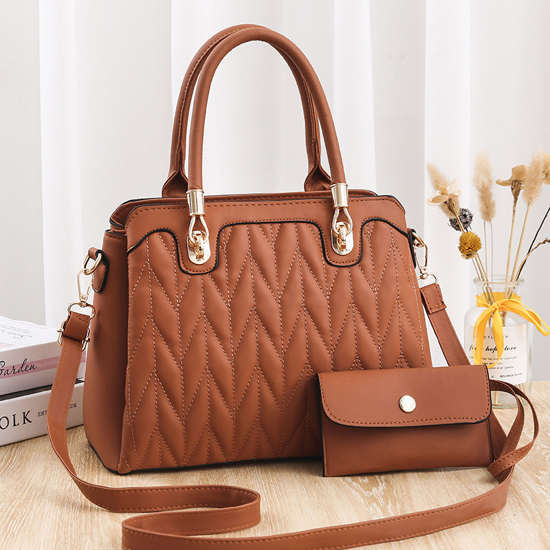 2024 autumn and winter new Korean mother-and-child bag trendy European and American style women's shoulder crossbody handbag one piece drop shipping