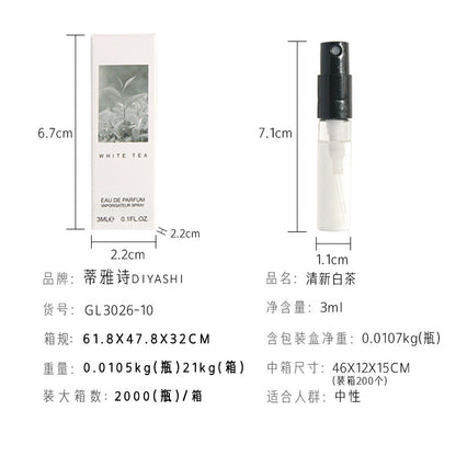 Internet celebrity fragrance 3ml trial pack perfume women's perfume Q version test tube perfume sample wholesale cheap substitute big brand perfume 