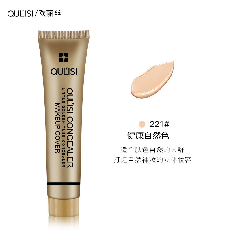 Olis small gold tube concealer to cover acne marks freckles tattoos red blood dark circles freckles liquid foundation cream for women