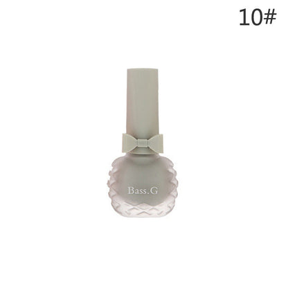 Dongbei Shijie matte matte seven-day non-peelable water-based nail polish waterproof plum color student whitening nail polish