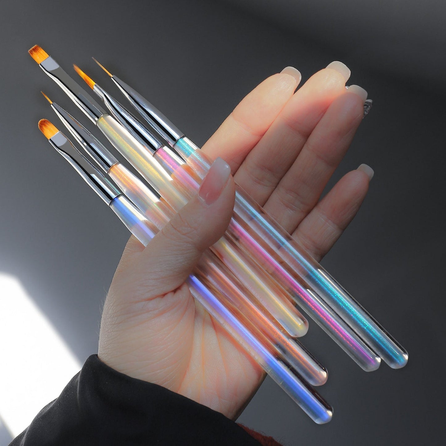 High-quality manicure Japanese manicure Aurora light therapy pen color painting smudge hook line drawing pen nail salon professional brush