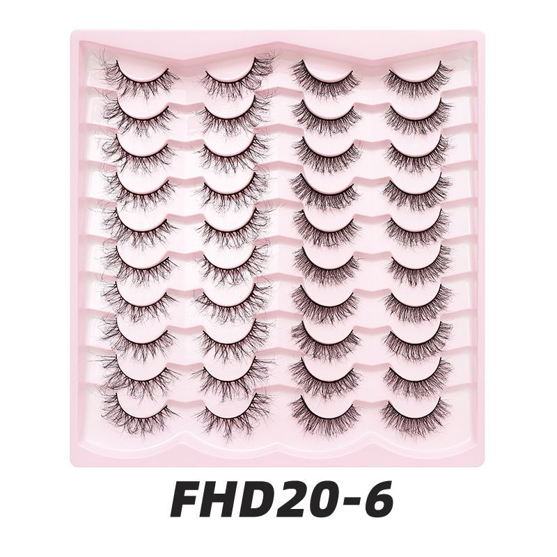 DINGSEN false eyelashes factory cross-border stable supply 20 pairs of eyelashes short three-dimensional eyelashes European and American