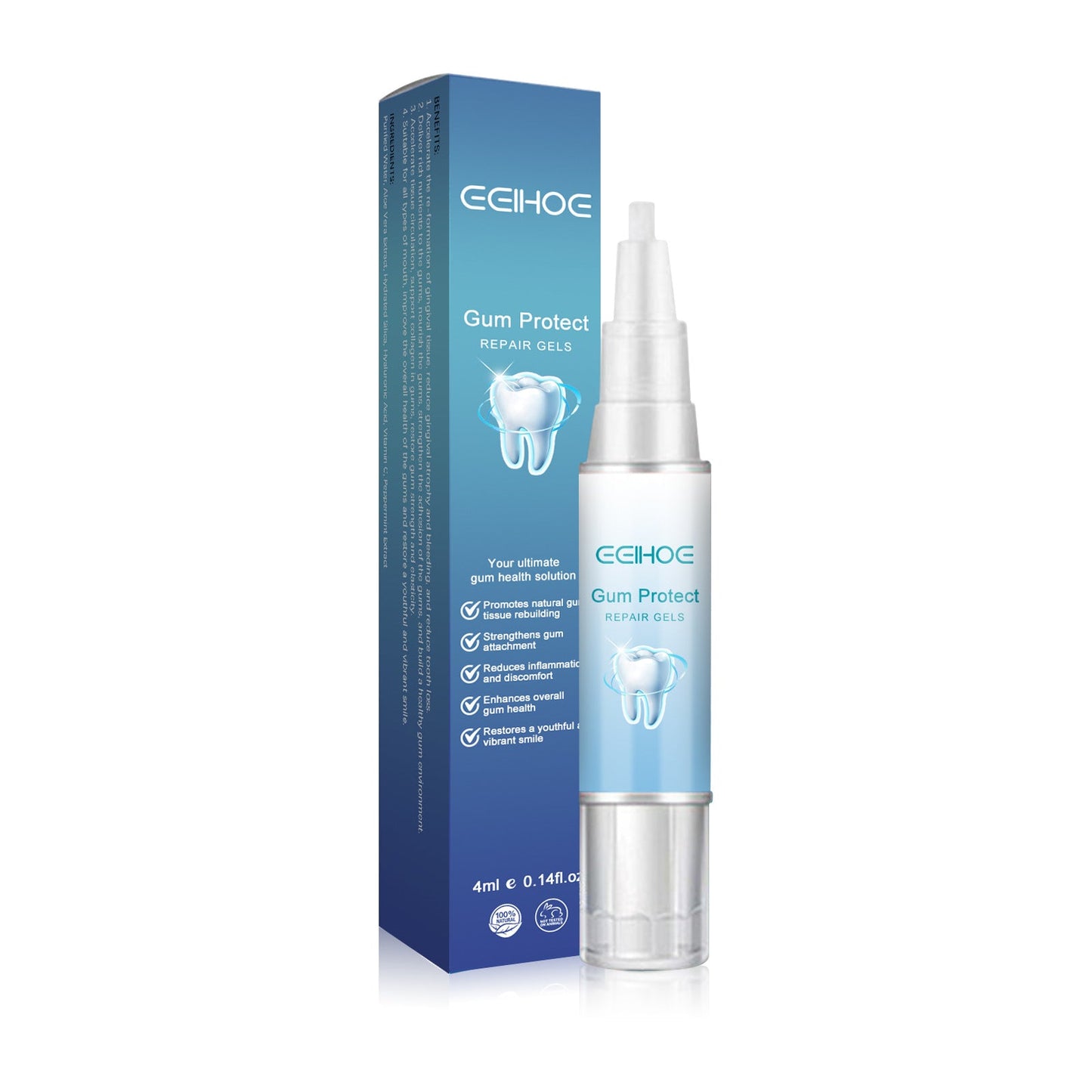 EELHOE Teeth Repair Gel ជួសជុលអញ្ចាញធ្មេញ ហើម និងឈឺ សំអាតធ្មេញបានជ្រៅ និង tartar Oral Care Gel 