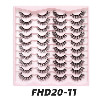 DINGSEN false eyelashes factory cross-border stable supply 20 pairs of eyelashes short three-dimensional eyelashes European and American