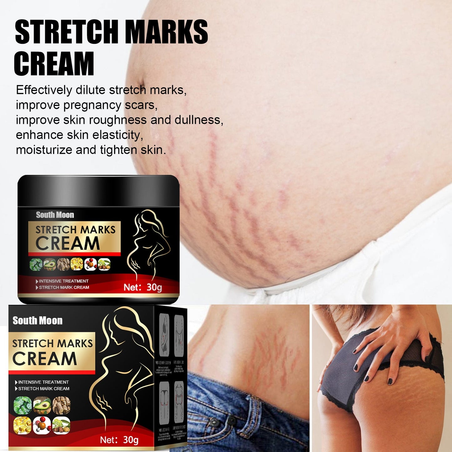 South Moon Scar Repair Cream Firms the skin and lightens postpartum scars Repairs and smoothes the skin Care Cream 