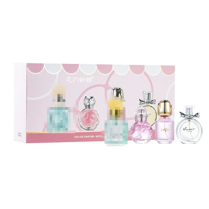 New product Flower Story Women's Perfume Four-piece Set Light and Long-lasting Fragrance Student Girl Live Broadcast Set Southeast Asia 