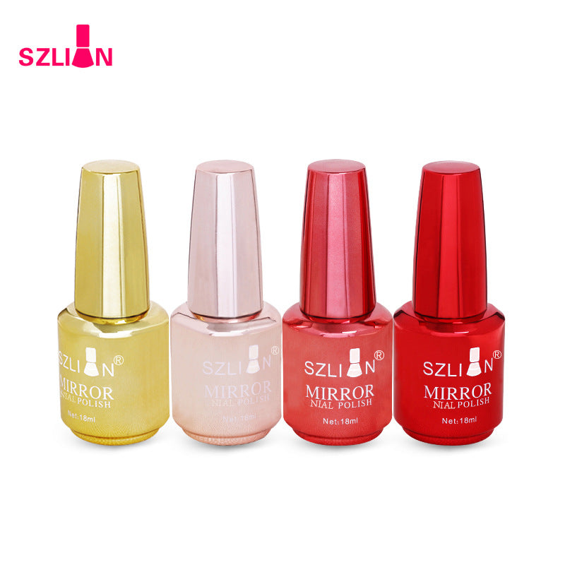 Cross-border 2023 new silver mirror nail polish 16 colors non-peelable metallic nail polish foreign trade manufacturers wholesale 