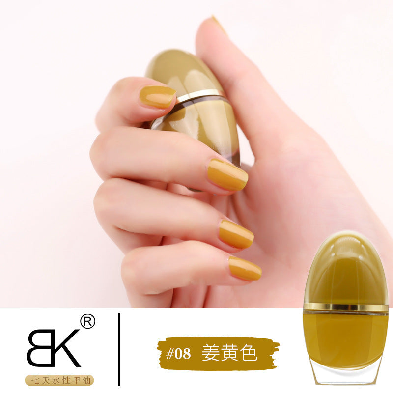 bk cute internet celebrity small easter egg 35 colors whitening 7 days water-based nail polish no baking long-lasting can not be peeled off wholesale 