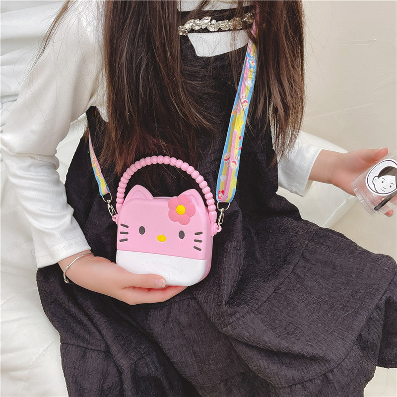 Children's Silicone Shoulder Bag New Style Girls Coin Purse Cartoon Cute Messenger Bag Accessories Children's Bag Wholesale