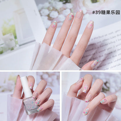 Nail polish no baking quick drying long-lasting nail polish transparent nail polish can not be peeled off toe nail polish for nail salons