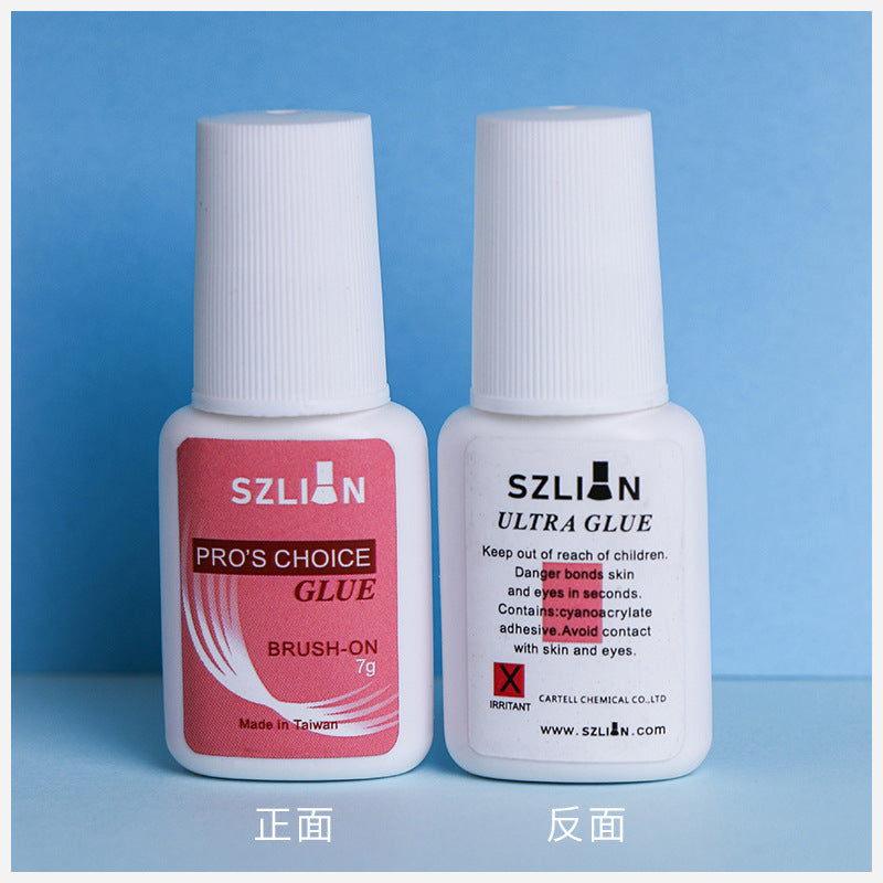 Nail glue 7g with brush head nail glue with brush head quick drying non-white sticky long-lasting glue