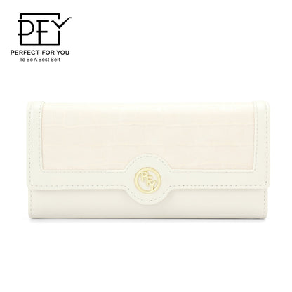 Perfect For You ladies long wallet new style fashion pu leather multifunctional dual-use card holder wallet female 