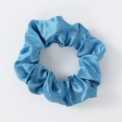 2022 new solid color satin hair ring pig intestines go out black all-match hair accessories headband hair ring wholesale stall