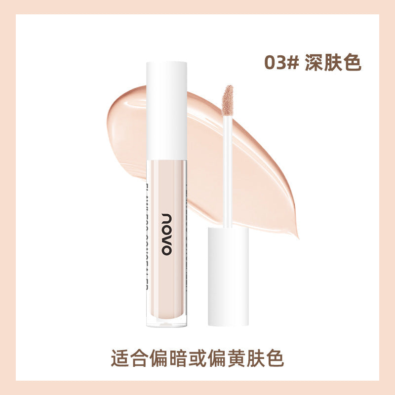 NOVO Silky Soft Concealer Honey Light Moisturizing Long-lasting Concealer Liquid Does Not Remove Makeup Covers Dark Circles and Acne Scars Foundation 