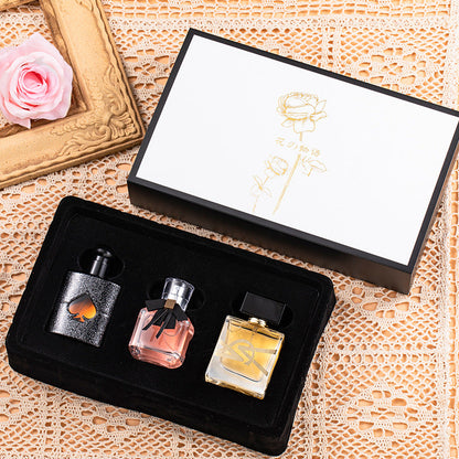 Liberty Water Reversal Paris Black Opium Perfume Strong Fragrance Women's Light Fragrance Long-lasting Three-piece Gift Box Live Streaming Hot Sale 