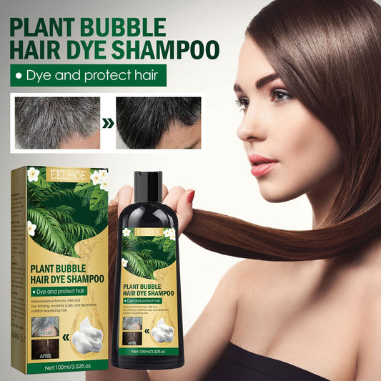 EELHOE plant bubble hair care សក់ខ្មៅធម្មជាតិ ព្យាបាលសក់ខ្មៅ ងាយស្រួលលាប ជាប់បានយូរ ស្រាល និងមិនរមាស់ 