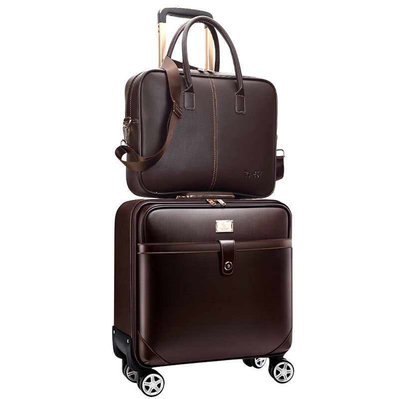 Corporate gift Paul leather suitcase mother box with handbag trolley case men's suitcase business travel case men 