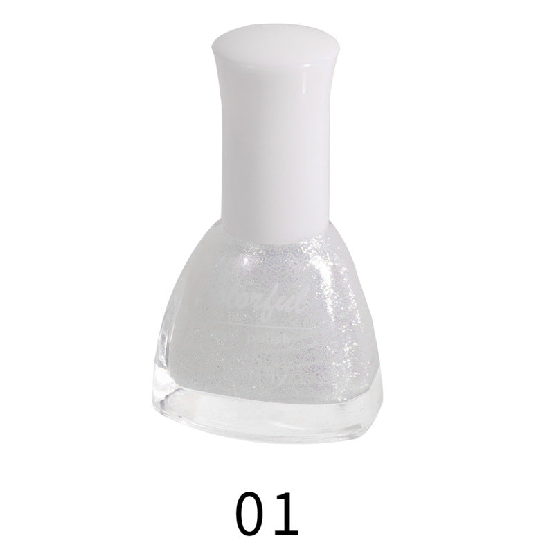 2022 new Beisijie seven-day water-based nail polish metal sequins net celebrity color-free baking nail polish wholesale 