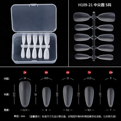 美甲甲片 磨砂免刻磨手工穿戴甲片折无痕空气软甲100片装全新升级