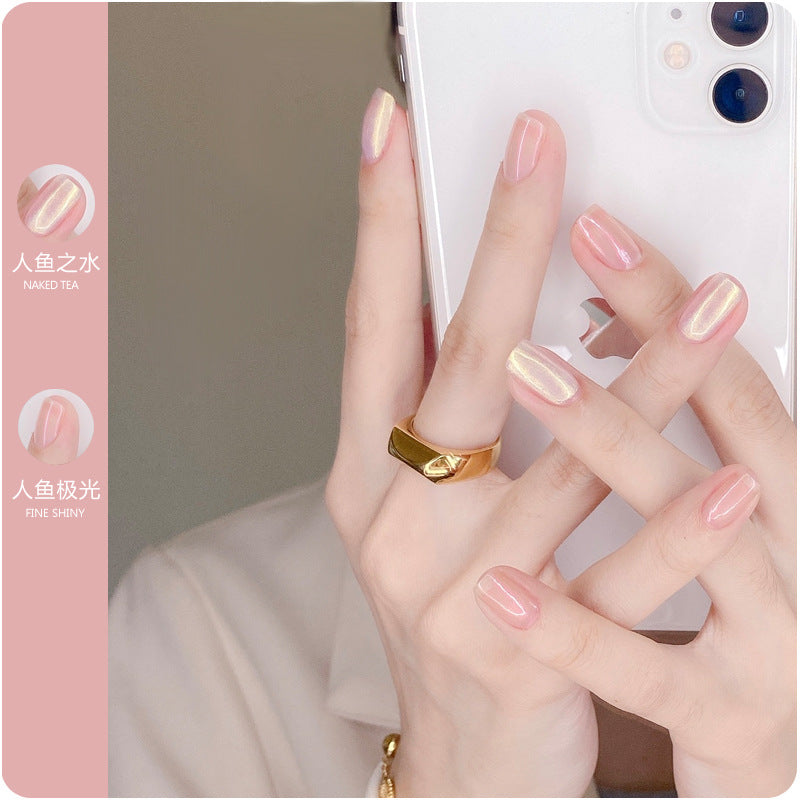 2023 European and American sealing layer does not fade nail color high gloss printing neutral manicure nail polish can be torn off without baking female