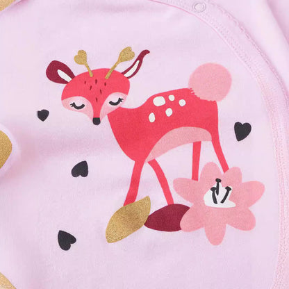 Infant and toddler clothing baby2024 autumn new long-sleeved cartoon newborn clothes baby jumpsuit