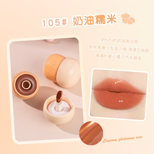 NOVO mirror water-gloss lip glaze ធន់នឹងទឹក ធន់នឹងញើស មិនស្អិត មិនប្រតាក ម៉ូតពេញនិយមសម្រាប់សិស្សានុសិស្ស ស្បែកសដោយមិនបាច់ផាត់មុខ តម្លៃសមរម្យ មានបោះដុំ 